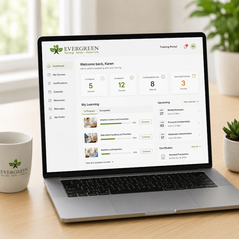 Online learning portal for Evergreen